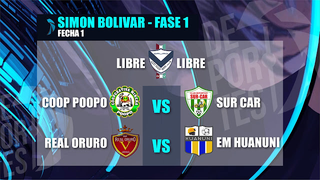 AFO Oruro: Fixture Primera Fase Copa Simon Bolivar 2023 Fase 1 (Regional)