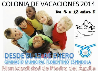 Colonia de Vacaciones para niños de 5 a 12 años.-