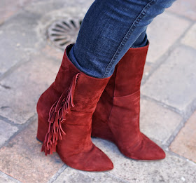 suede fringed boots, gaia d'este stivali, Fashion and Cookies, fashion blogger