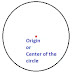 Center, Radius and Diameter of a Circle