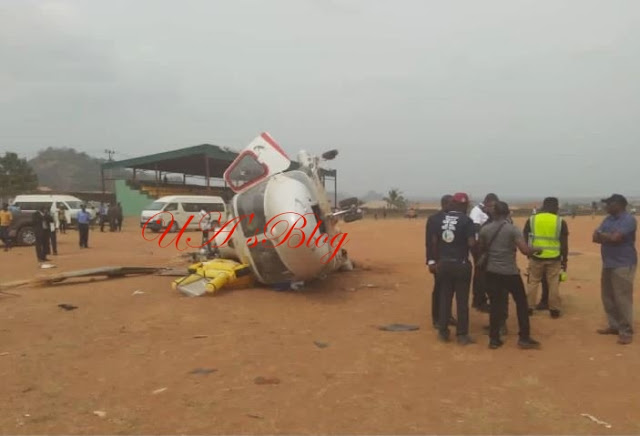 WATCH VIDEO: VP Osinbajo’s Helicopter crash landed at Kabba, Kogi State