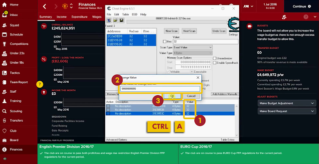 Football Manager 2017 Money Cheat