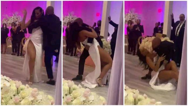 Wedding Gone Wrong VIDEO: Drama As Bride and Groom Fall Off Stage While Dancing on Wedding Day