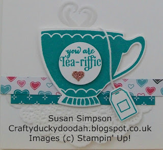 Stampin' Up! Made by Susan Simpson Independent Stampin' Up! Demonstrator, Craftyduckydoodah!, A Nice Cuppa, Cup & Kettle Framelits,