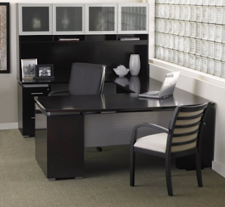 Exec Black Office Computer Desk Table