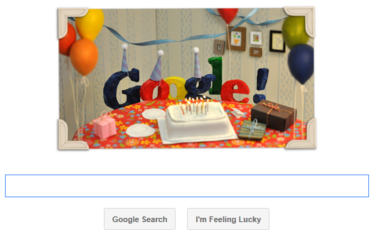 Google Celebrate 13th Birthday