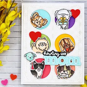 Sunny Studio Stamps: Party Pups Customer Card by Nina-Marie Trapani 