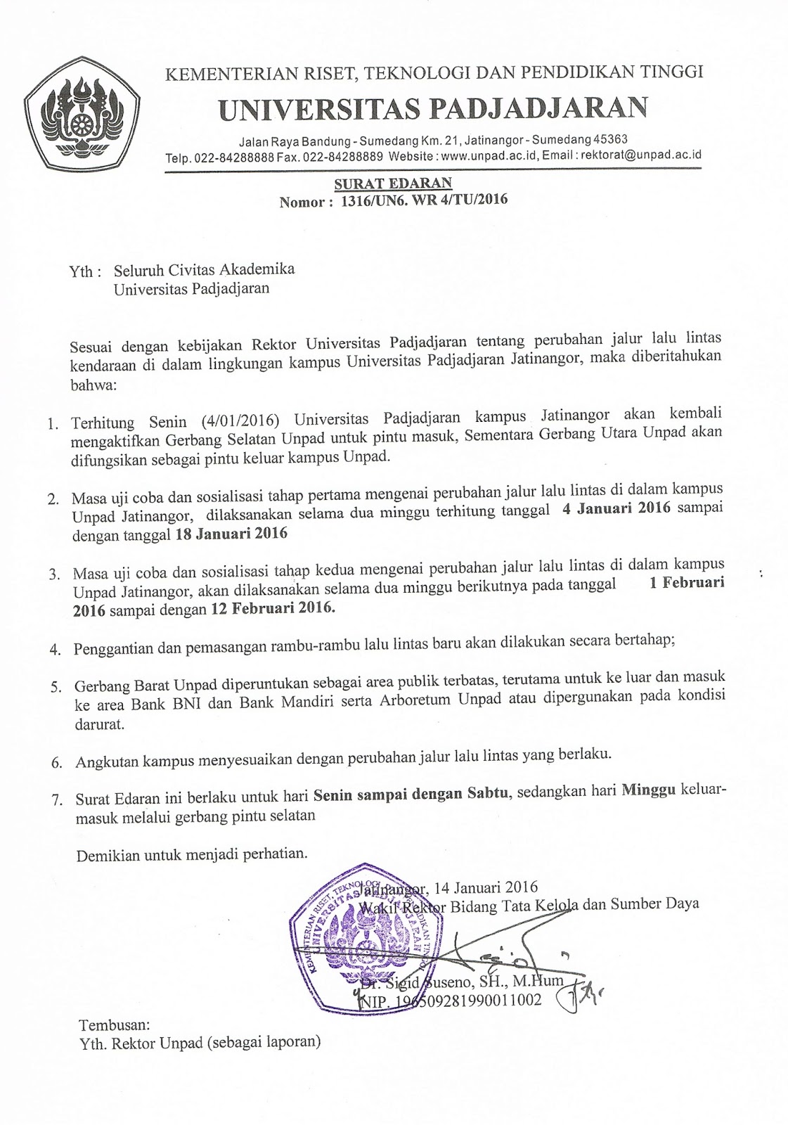 Contoh Surat Pemberitahuan Kegiatan Kampus