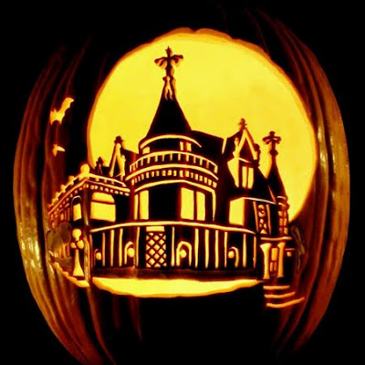 Castle Carved in a Pumpkin