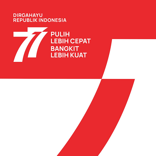 Template Desain Logo HUT RI Ke-77 Tahun 2022 Untuk Media Sosial