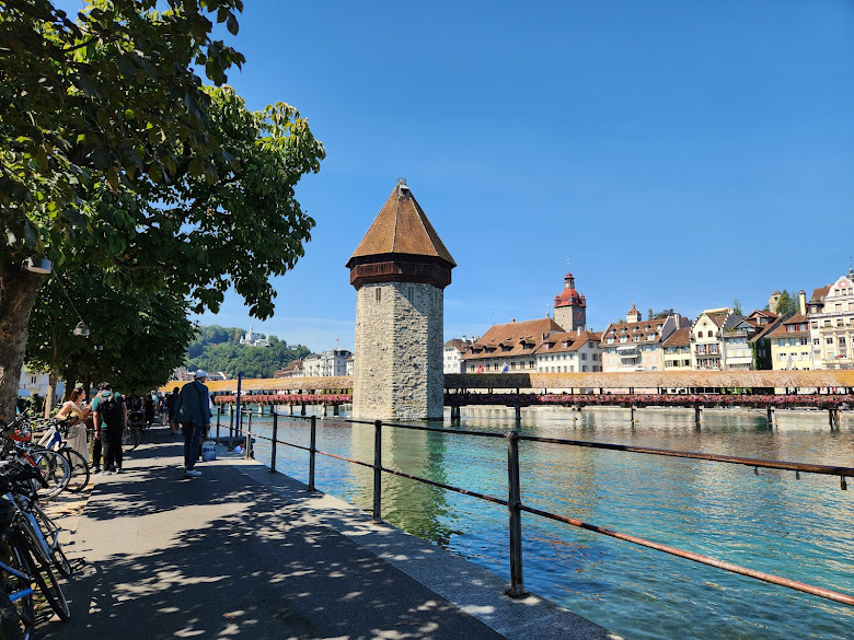 琉森市區著名的卡貝爾橋 Kapellbrücke