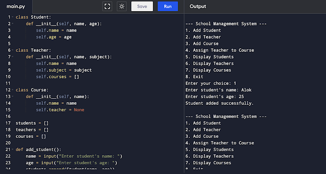 School Management System in Python