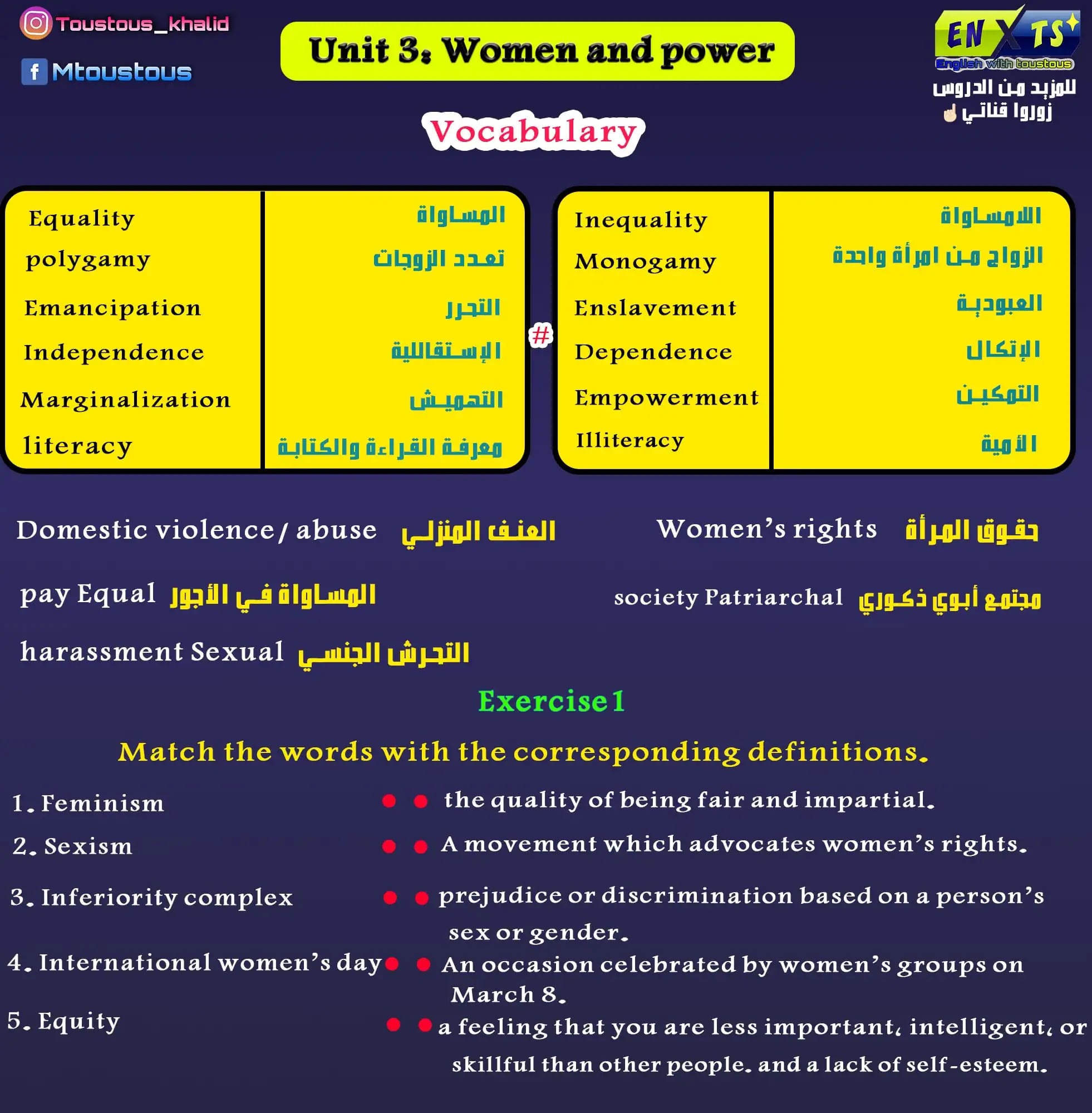 women and power 2 bac english