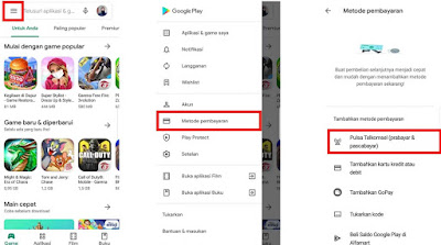 Cara Menambah Metode Pembayaran Telkomsel Di PlayStore