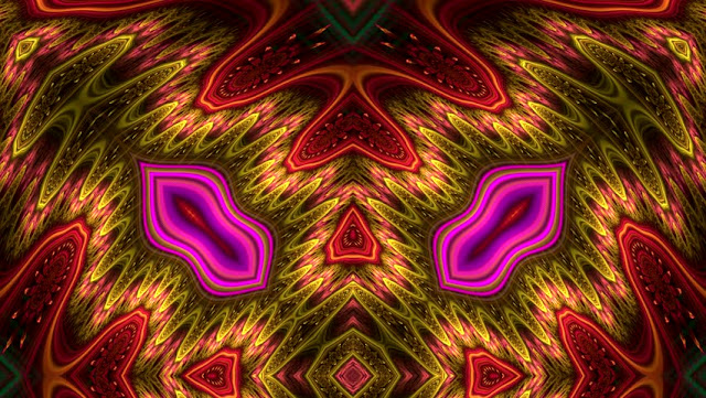 Abstract surreal loop motion background, variegated kaleidoscope 