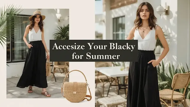 How to Accessorize a Black Long Skirt for a Light Summer Feel