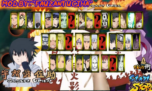 Download Cheat Naruto Senki MOD Unlimited Coin Money All Skill Unlocked Free Full Characters Uchiha Apk Game Narsen Terbaru Gratis