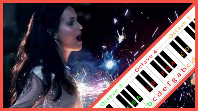 Firework by Katy Perry Piano / Keyboard Easy Letter Notes for Beginners