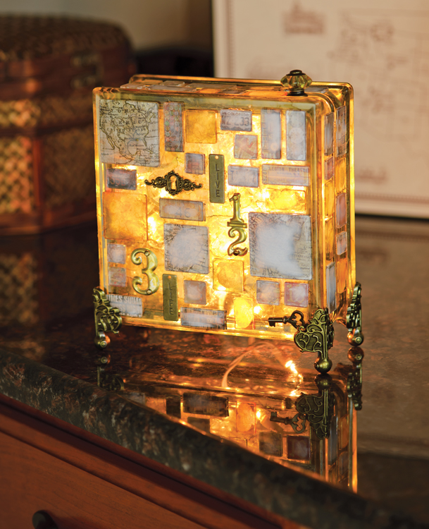 Shop: Glass Ben painting  and Crafts glass blocks Inspiration: Frame Franklin Blocks