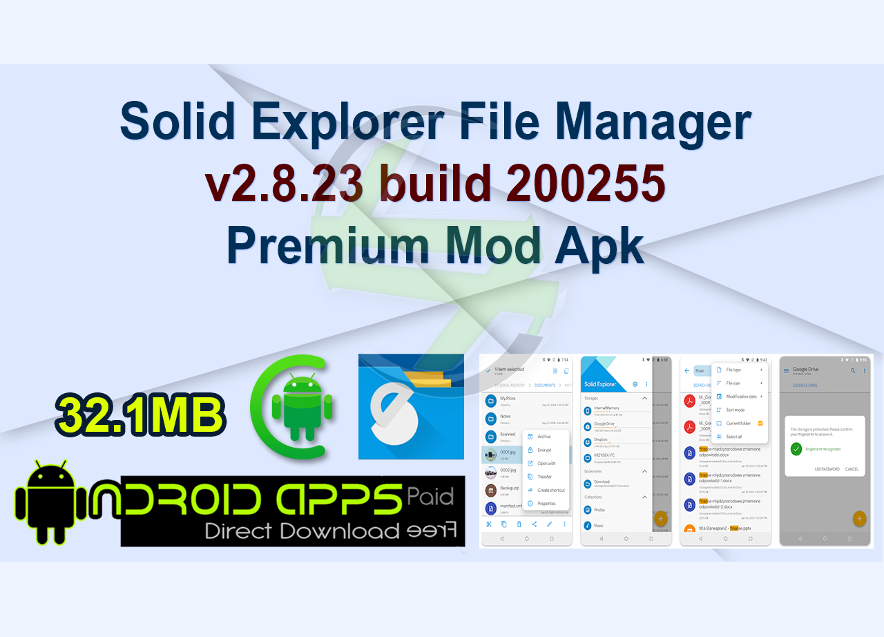 Solid Explorer File Manager v2.8.23 build 200255 Premium Mod Apk