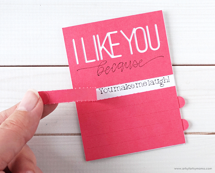 I Like You Because... Valentine Card