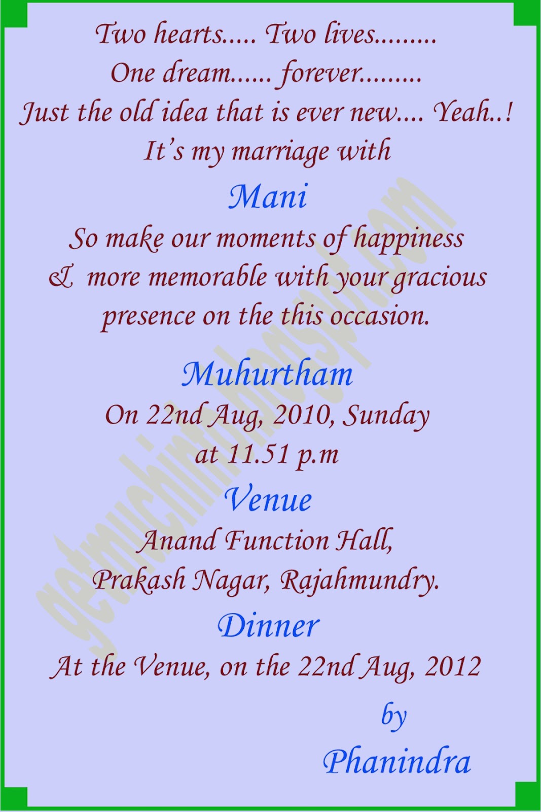 Marriage Invitation Card Quotes 2