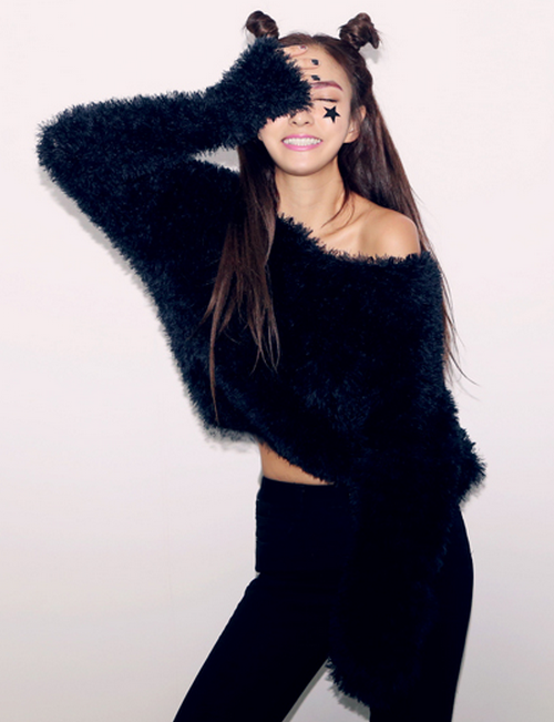 Scoop Fuzzy Knit Sweater