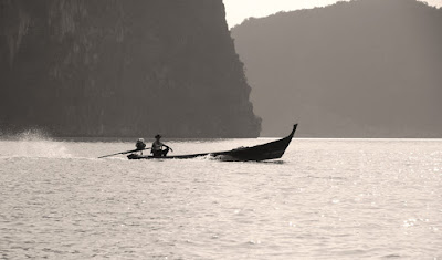 Longtail boat on the way to Koh Panyee