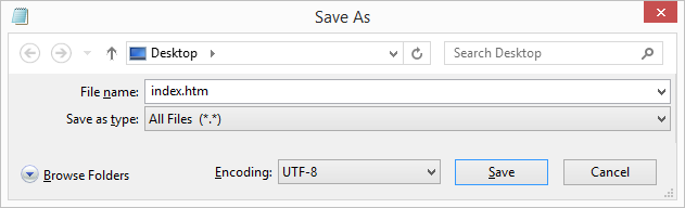 saveas-utf8