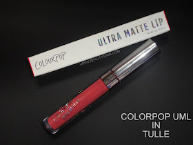 Colourpop Cosmetics Ultra Matte Lip in Tulle on Medium/Olive/Indian Skin : Detailed Review, Swatches, Where to buy in India Online