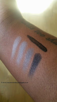 Rimmel London, makeup, glam eyes quad, stay glossy lipgloss, swatches