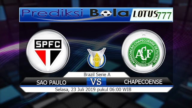 PREDIKSI SAO PAULO VS CHAPECOENSE SELASA 23 JULI 2019