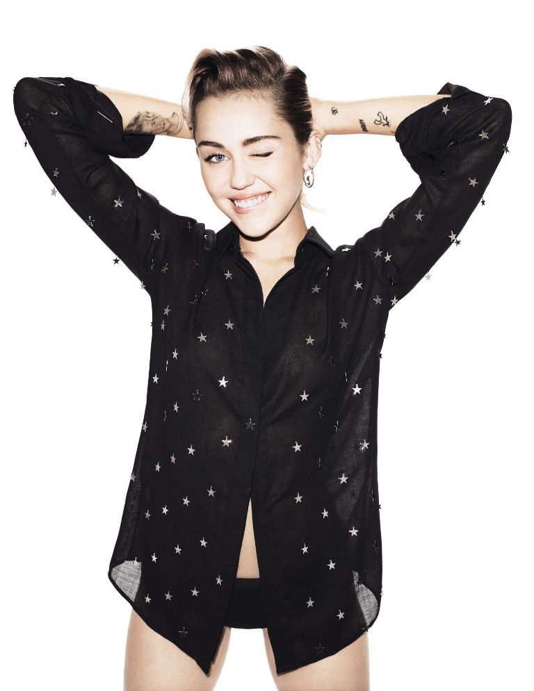 Miley Cyrus Elle UK magazine October 2015 photo shoot