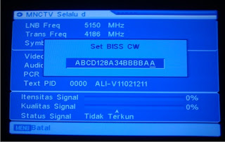 Cara Memasukkan Kode Biss Key Receiver Matrix