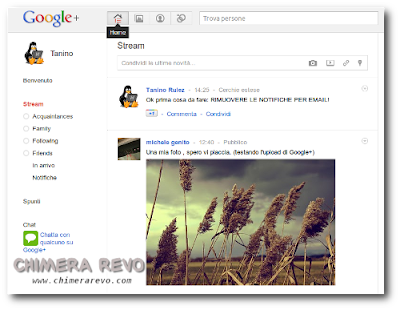 google plus tasti