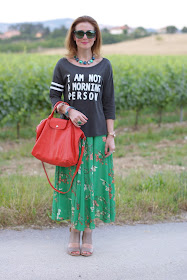 Not a morning person t-shirt, HYPE GLASS occhiali da sole, Longchamp Le Pliage cuir, Lemaré shoes, Fashion and Cookies, fashion blogger