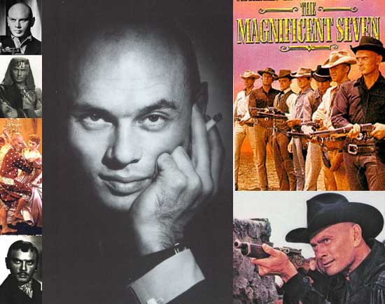 mosaïque avec des photos de Yul Brynner 