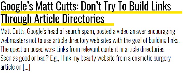 Perkataan Matt Cutts tentang link building