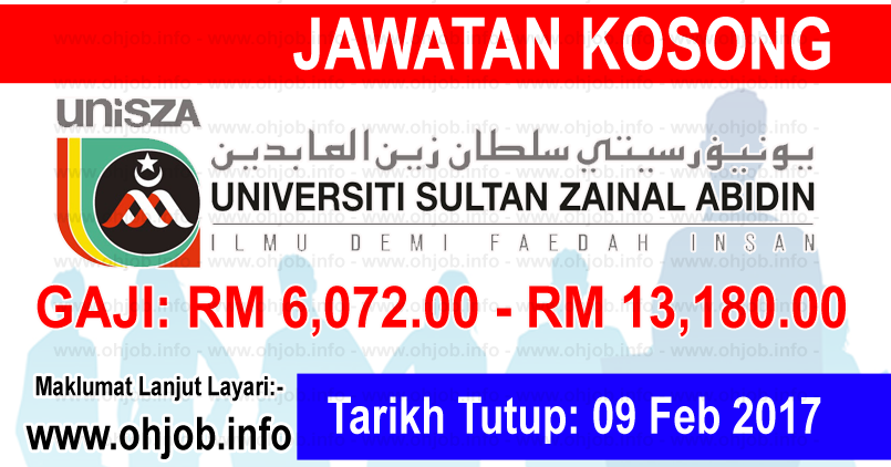 Jawatan Kosong Universiti Sultan Zainal Abidin (UniSZA 