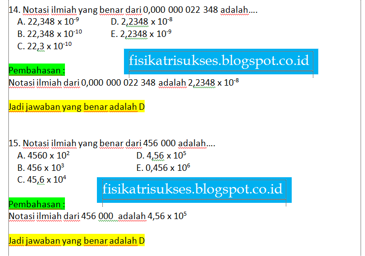 SOAL DAN JAWABAN FISIKA KELAS X SEMESTER 1 