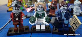 LEGO Minifigs series 14  Zombie Pirate, Zombie Cheerleader and Zombie Businessman 