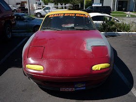 Mazda Miata Racer getting body repairs at Almost Everything Auto Body