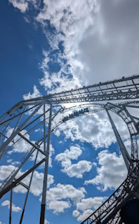 a photo of Thorpe Parks Hyperia roller coaster