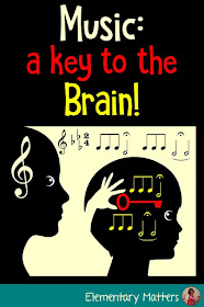 Music: a Key to the Brain! This post lists some of the advantages to using music in the classroom, and a couple of great sources of free music!