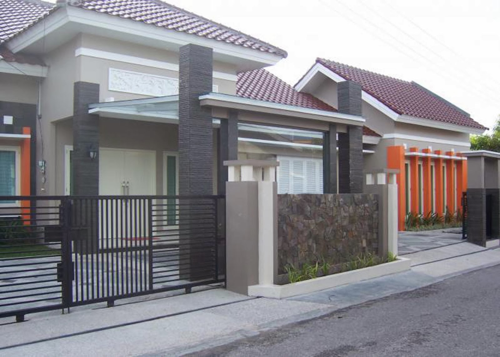 Eksterior Rumah Minimalis 2 Lantai Gambar Om