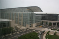 Sixth floor hotel room view of downtown Convention Center