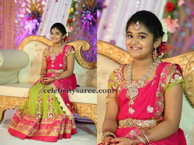 Pretty Girl in Sony Reddy Half Saree