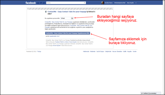 Facebook Hayran Sayfaları İçin İletişim Formu Uygulaması
