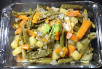 Mild carrot,French bean and potato curry with coconut milk
