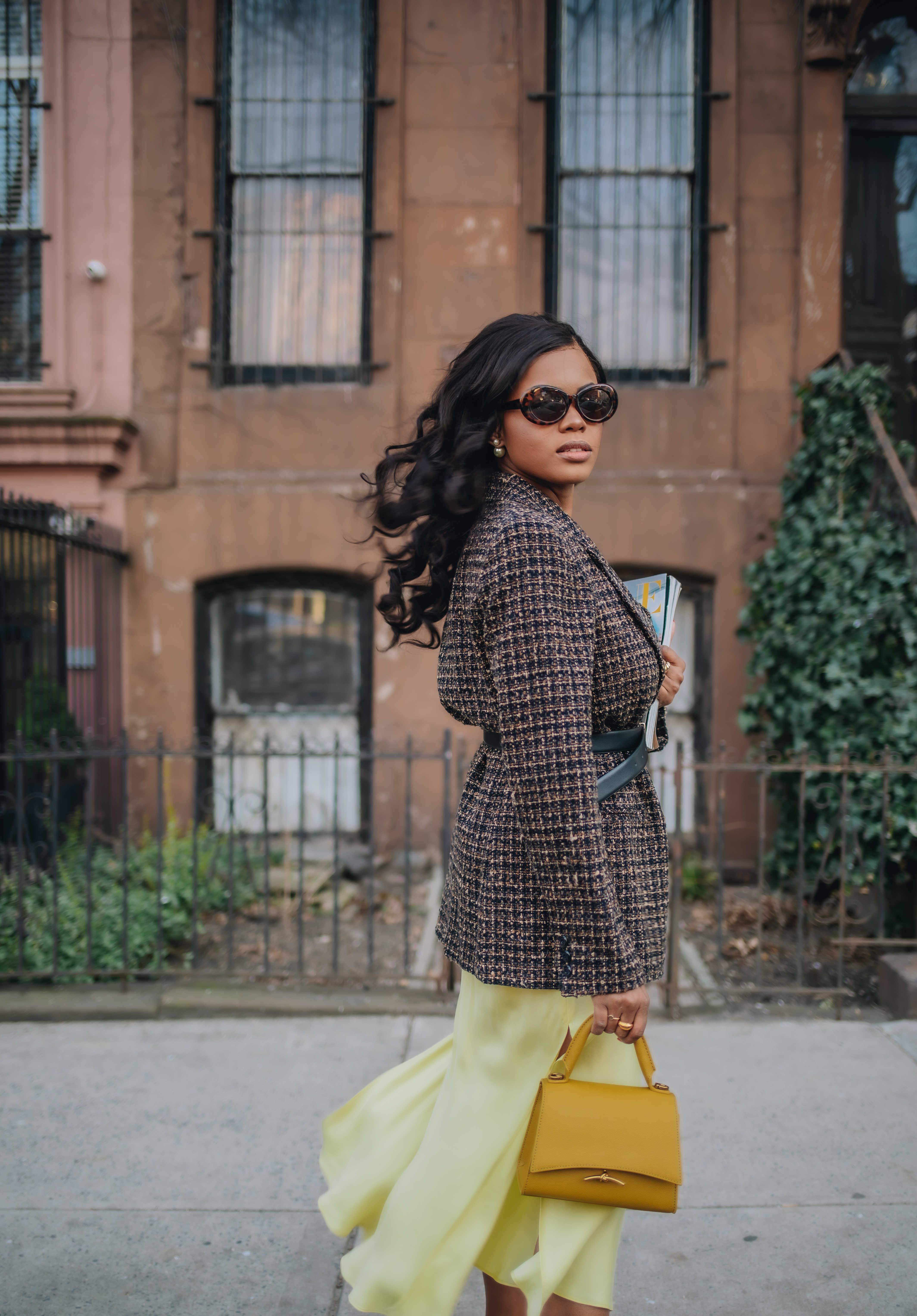 HOW TO STYLE A yellow slip skirt